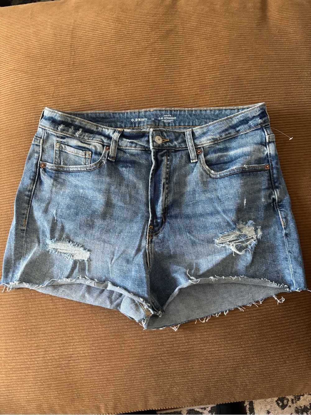 Old Navy Light Blue Distressed Denim Cutoff Shorts